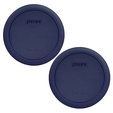 Pyrex 7201-PC 4 Cup Blue Food Storage Replacement Lid (2-Pack) - Made in USA