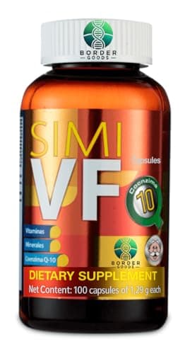 Simi VF Multivitamin with Coenzyme Q10 – 100 Capsules – Contains Vitamins A, B, C, D, E, Zinc & Iron