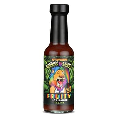 Roaring Sauces - Fruity Hot Sauce-Delicious Peach Sweet Heat Hot Sauce, Gluten Free, Nut Free, No High Fructose Corn Syrup, 5.00 Fl Oz