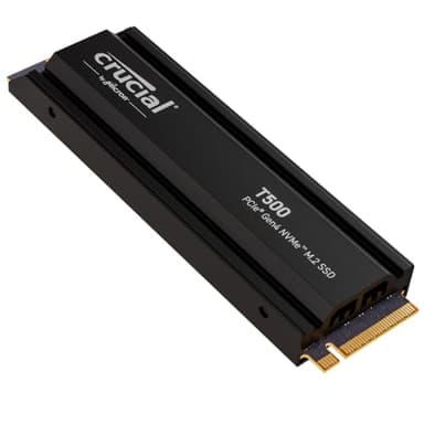 Crucial T500 1TB PCIe Gen4 NVMe Gaming PS5 SSD with Heatsink, Up to 7,300MB/s, TLC NAND, PlayStation 5 Compatible, Laptop, & Desktop (PC), Solid State Drive, Includes 1Mo Adobe CC – CT1000T500SSD5