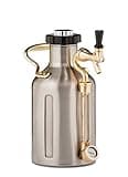GrowlerWerks uKeg Carbonated Growler-Great Gift for Beer Lovers, 64 oz, Stainless Steel