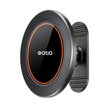 OQTIQ for MagSafe Car Mount - 17 N54 Magnets, 360° Rotation Magnetic Phone Holder for Dashboard, Compact & Space-Saving, Compatible with iPhone 17/16/15/14/13/12