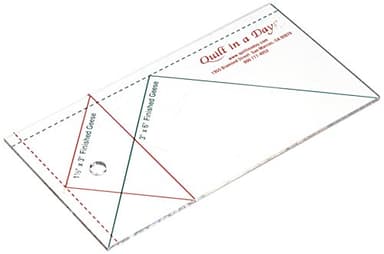 Quilt In A Day Small Flying Geese Ruler 3 X 6, 1 Pack, Clear