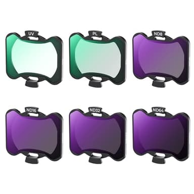 K&F CONCEPT Avata 2 Drone UV PL ND Filters Kit (6 Pack), UV PL ND8 ND16 ND32 ND64 Filter Compatible with DJI Avata 2, Drone Accesorries with 28 Multi-Layer Coated/Gimbal Safe