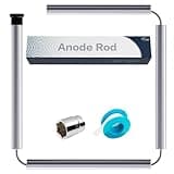 44" Aluminum Zinc Anode Rod, Eau Get Rid of Rotten Egg Smelling Flexible Water Heater Anode Rod for GE, Rheem, Reliance,Kenmore Water Heater Including 27mm Hex Socket Tool and Teflon