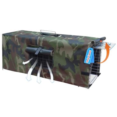 Live Animal Cat Trap Cage Cover for Stray Cats 32 Inch Folding Skunk Trap with Real Door for Raccoons, Opossums, Groundhogs, Skunks, Feral Cats, Squirrels (Only Cover)