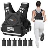 APEXUP Adjustable Weighted Vest, 4-10lb/12-18lb/20-32lb Vest with 6 Ironsand Weights and Large Pocket, Weight Vest for Men and Women Strength Training, Running, Fitness, Walking