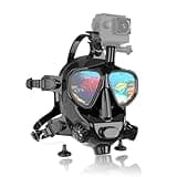 Full Face Diving Mask for Scuba Diving, 180° View Panoramic Dive Mask with Camera Mount, Anti-Fog & Anti-Leak Dive Mask Support for Scuba Diving, Compatiable with SMACO S400/400Pro/S700 Scuba Tanks
