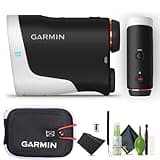 Garmin Approach Z30 Golf Laser Range Finder 400 Yards Away Laser Golfing Rangefinder with 6X Magnification, Magnetic Cart Mount and Vibration Bundle with Cleaning Kit