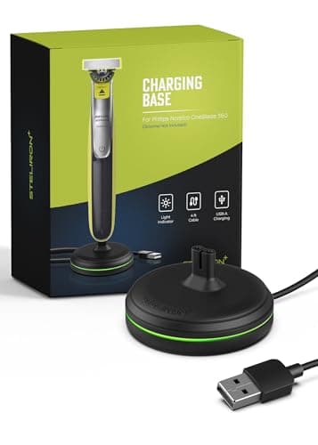 Charging Stand for Philips Norelco OneBlade 360 Shaver - Charger Dock with LED Light Indicator and USB Cable Compatible with Models QP2724, and QP2834