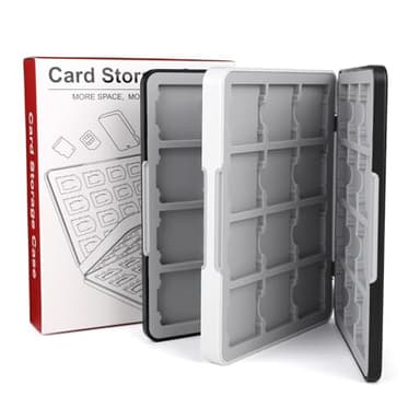48-Slot Game Card Case Compatible with Switch NEW 3DS XL/NEW 3DS / DSi XL/DSi LL/DS Lite, Hard Shell with Silicone Lining & Magnetic Closure Game Cartridge Holder Storage Organizer Accessories
