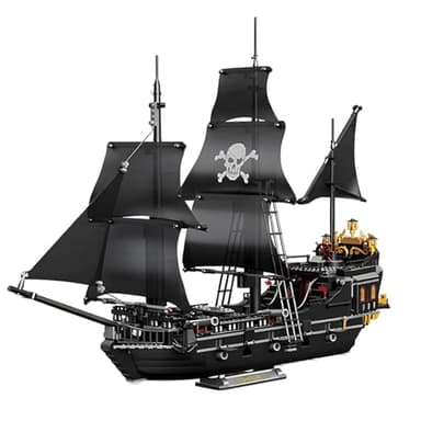 BDYDT Black Pearl Pirate Ship Mini Building Blocks Set（1424PCS） Building Set Model Toys Gifts for Kid and Adult，Interesting Gifts for MOC Pirate Ship Enthusiasts