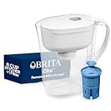 Brita Metro Elite Water Filter Pitcher, Removes 99% of Lead, Includes 1 Filter, 6-Cup, White