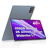 CWOWDEFU Android Tablet 4G LTE, 10-Inch Unlocked Tablet with Sim Card Slot,Phablet,Features 2K (1920 * 1200) Incell Screen,256 GB ROM,16 GB RAM,Bluetooth,GPS,All Mantel Made