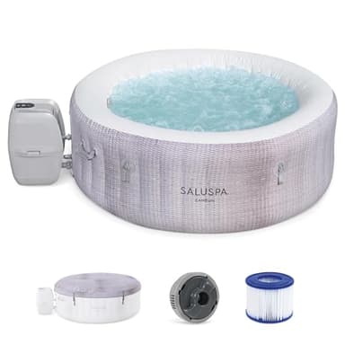 Bestway SaluSpa Cancun 2-4 Person Inflatable Hot Tub, Round Energy-Efficient Portable Spa with 120 AirJets, 71" x 26"