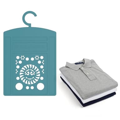 BoxLegend Clothes Folder Durable Plastic Shirt Folding Board Easy and Fast to Folding Shirts Hook Folding Boards for Clothing Adult and Kids Blue