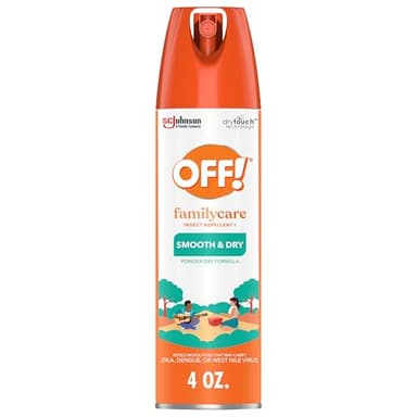 OFF! FamilyCare Insect & Mosquito Repellent Aerosol, Smooth and Dry Formula Bug Spray, Provides up to 6 Hours of Protection, 4 oz