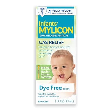 MYLICON Gas Relief Drops for Infants and Babies, Dye Free Formula, 1 Fluid Ounce (Updated Syringe)