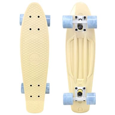 Cal 7 22.5-Inch Mini Cruiser Skateboard Swirl Wheels (Snowdrop)