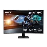 GIGABYTE GS32QC - 32" VA Curved Gaming Monitor - QHD 2560x1440-165Hz/OC 170Hz - 1ms MPRT - AMD FreeSync Premium - HDMI, DP - Black (GS32QC US)