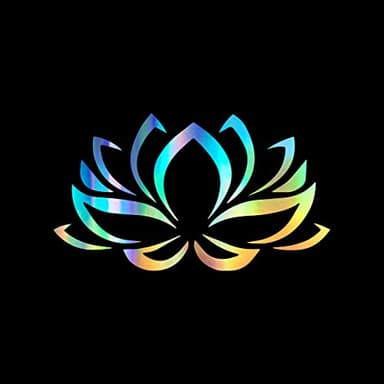 Lotus Flower Pink Vinyl Car Window Decal Sticker | Holographic | 4.75"