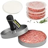 TACGEA Burger Press with 150 Patty Papers, Non-Stick Hamburger Patty Maker with Wax Paper, Aluminum Burger Maker for Kitchen BBQ Grill