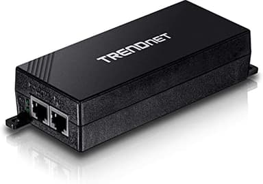 TRENDnet Gigabit Power Over Ethernet Plus Injector, PoE+ (30W) Power Network Distances Up to 100M (328 ft.), Metal Housing, Black, TPE-115GI (Pack of 1)