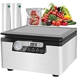 Finderomend 12 inch Chamber Vacuum Sealer, Commercial Vacuum Sealer with Marinades Function, Dry/Moist Vacuum Chamber Sealer for Beans, Sauces, Soups and Meat