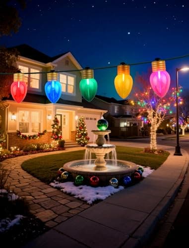 Adirxon Enchanting Christmas Bubble Lights - 10-Light Bubbling Christmas Light String Creates a Cozy, Magical Glow, Multicolor Decorative Lights for Indoor Christmas Tree, Party & Holiday Ambiance
