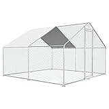 Belinova Chicken Coop Large Metal Chicken Run Pen for 10 Chickens Poultry Cage with Waterproof Cover for Walk-in Chicken Run for Yard Outdoor