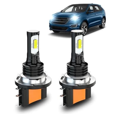 TJJTGBR High Power White H15 LED DRL Bulbs For 2015-2019 Ford Edge,2PCS H15 Car Led light 6000K CSP CHip Fog Light Bulbs Daytime Running Lights White 12V Universal(H15)