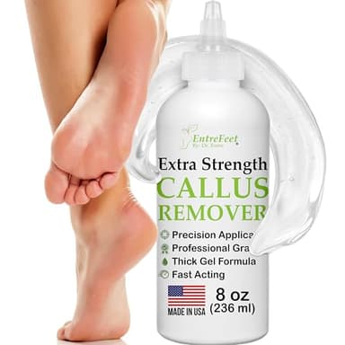 Callus Remover for Feet (Extra Strength 8 oz) Foot Callus Remover Gel, Spa Foot Care, Pedicure Tools for Feet Scrubber