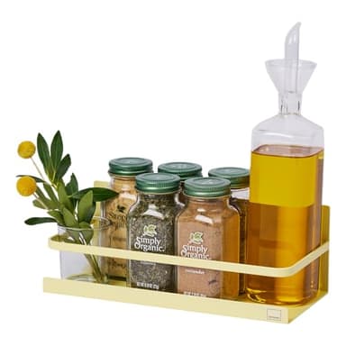 YAMAZAKI Home Plate Magnetic Spice Storage Rack Organizer for Fridge - Steel