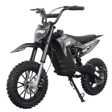 X-PRO Drax Lite 1200W 48V Electric Dirt Bike for Kids & Teens – Powerful Hub Motor, 3 Speed Modes, Dual Disc Brakes, Long-Lasting Lithium Battery (Black)