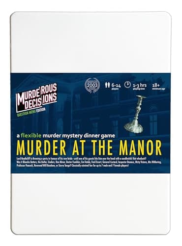 Murder at The Manor 6-14 Player Murder Mystery Dinner Party Game