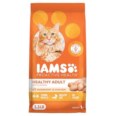 IAMS Proactive Health Adult Healthy Dry Cat Food with Chicken, 3.5 lb. Bag