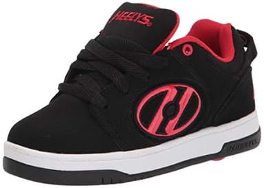 HEELYS girls Voyager Tennis Shoe, Black/Red, 6 Big Kid US