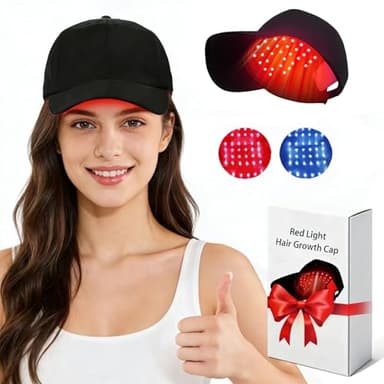 LLLT Laser Hair Growth Cap - Hair Growth Cap for Men Women - Lasers & LED Light Therapy Cap - FDA Cleared Rechargeable Hair Loss Treatment Device for Fast Thickening - Ideal for Home Use