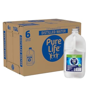 Distilled Water 1 Gallon (Pack Of 6) – Steam Distiled, Ideal For Cpap & Drinking Waterr | Purified 1 Gallon Waterr Bottle For Everyday Use | Bulk Gallon Water Case | Distilled water gallons case/6