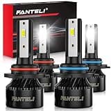 FANTELI 9005 9006 LED Bulb, 30000LM 6500K Cool White Fog Light, HB3 HB4 Fog Light Bulbs with Cooling Fan Fog Lights Plug and Play, IP68 Waterproof, Pack of 4