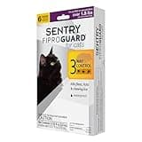 SENTRY Fiproguard for Cats, Flea and Tick Prevention for Cats (1.5 Pounds and Over), Includes 6 Month Supply of Topical Flea Treatments