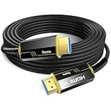 DGHUMEN Fiber Optic HDMI Cable 50FT, 8K (HDMI 2.1,48Gbps) Ultra High Speed HDMI Cord with Gold Plated Connectors, 8K@60Hz 4K@120Hz, Compatible for PS4/5 PC HDTV Projector Large Display, Male-to-Male