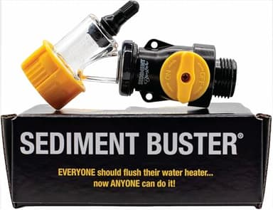 Sediment Buster - Water Heater Tool UL Verified V699054 – Flushes, Cleans, Drains, Breaks Up Sediment Clogs from Electric or Gas Water Heaters – Easy to Use