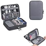 Electronic Cable Organizer Bag - Portable Travel Double Layers Electronic Digital Accessories Storage Pouch Bags for SD Card Case, USB Flash Drive,Charging Cords, USB Charger, Mini Tablet