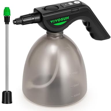 VIVOSUN Battery Powered Sprayer 0.5Gallon, Electric Spray Bottle USB Rechargeable, Automatic Water Pump Plant Mister with Adjustable Pressure, Easy to Refill, 2.2 Ah Battery