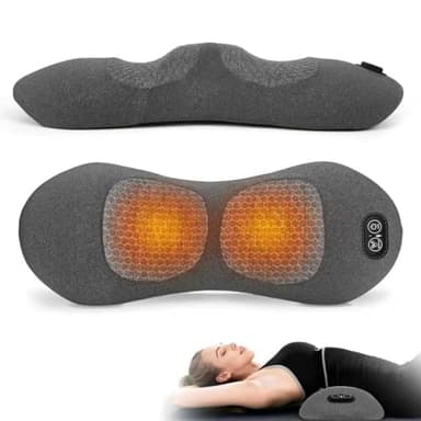 Dyhodu 3-in-1 Electric Back Massager Pillow, Rechargeable Lumbar Support Cushion with Heat Vibration