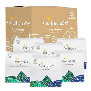 Our Diapers | The First EWG Verified & Microbiome-Friendly Diaper | Size 5 (27-35 lbs) 132 Count | 12-Hour Leak Protection | Made with Organic Cotton & Plant-Derived Materials | Totally Chlorine Free