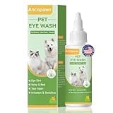 Ancopaws Eye Drops for Dogs & Cats - Pet Eye Wash for Infection Treatment - Eye Rinse to Soothe Eye Irritations & Runny Eyes - Dog Tear Stain Cleaner - Safe for All Animals