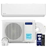 DELLA Hyper Heat Lower as -13°F 12,000 BTU WiFi Mini Split,Work with Alexa,Energy Star 230V 23 SEER2,Cools Up to 550 Sq. Ft,Inverter AC with 1 Ton Pre-Charged Heat Pump & 16.4ft Installation Kits