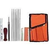 Hipa 12 Pack Chainsaw File, Chainsaw Sharpener Kit, 5/32", 3/16", 7/32", 1/8", 11/64", 13/64" Round Chainsaw Sharpening, 6 Inch Flat File,Depth Gauge,Quick Check Gauge, Chain Saw Sharpener Tool